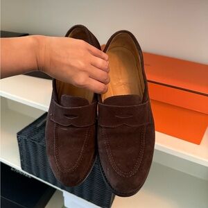 Suitsupply Brown Suede Loafers Sleek Minimalist Design